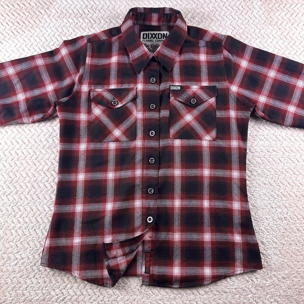 Dixxon Women’s Small ‘The Dillinger’ Red And Black Flannel Rare Sold Out Limited - Picture 3 of 16